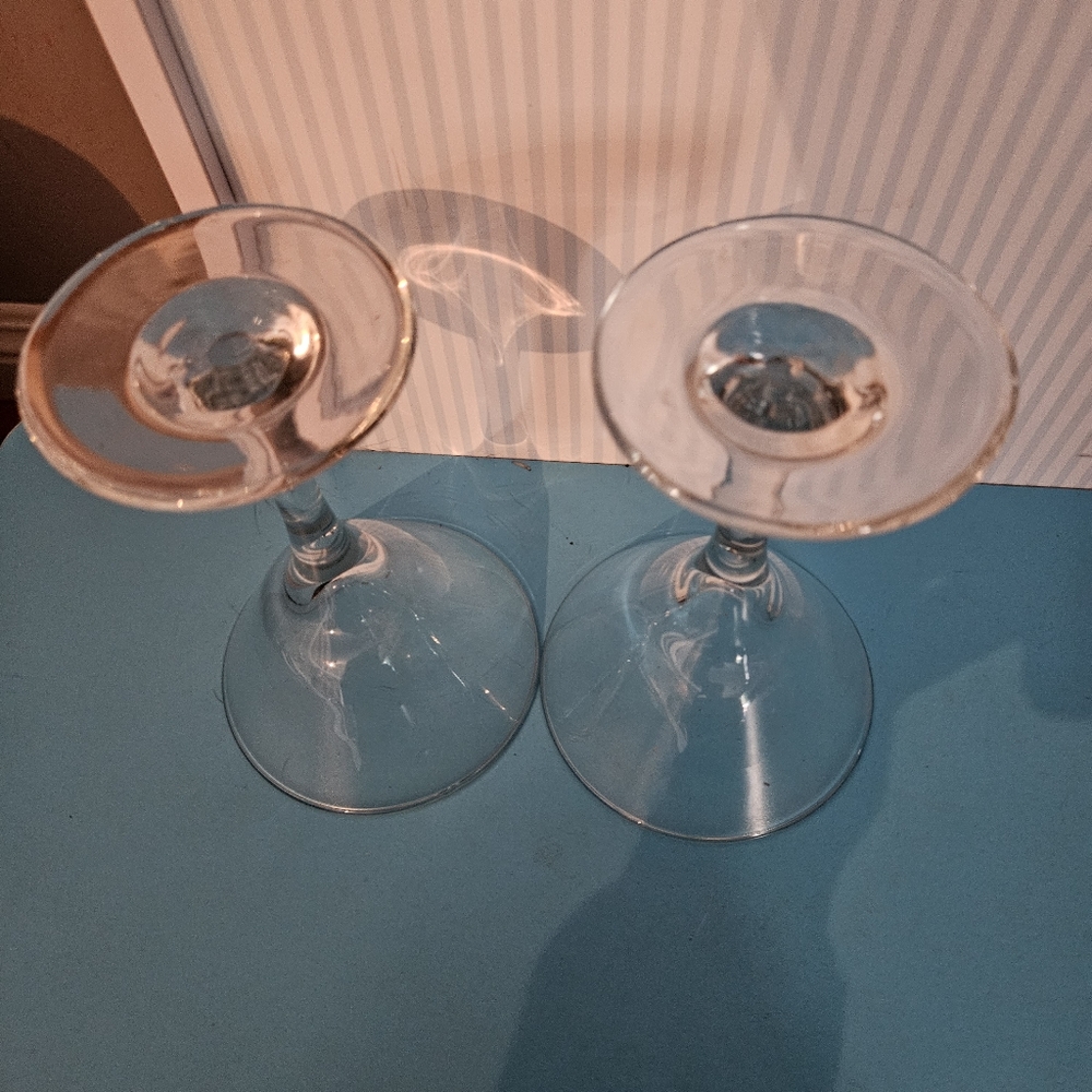 Vintage Rare Set of 3 Martini Glasses - Picture 2 of 3